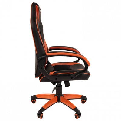 Кресло компьютерное BRABIX Accent GM-161 TW/экокожа черное/оранжевое 532577 7083505 532577 (1)