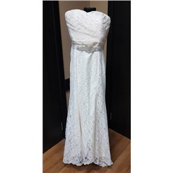 Платье из гипюра со шлейфом на 50-52 размер, цвет айкрю