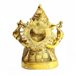 Ганеш силумин Gold 19,5см-14см 705гр символ защиты и процветания через мудрость