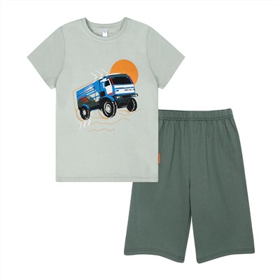 384а-161-а Пижама для мальчиков  футболка и шорты «Симпл-димпл» р.134-158