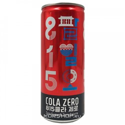 Газированный б/а напиток Кола Зеро Cola Zero 815 Woongjin, Корея, 250 мл