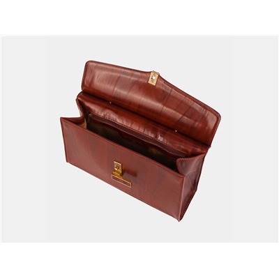 Коньячная кожаная женская сумка из натуральной кожи «KB0023 Cognac»