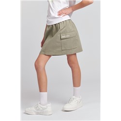 Jack Wills Girls Grey Elastic Waist Cargo Skirt