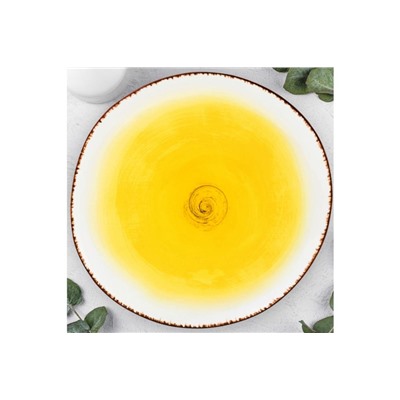 Тарелка обеденная 26,5*26,5*2,5 см "Кантри" желтая
