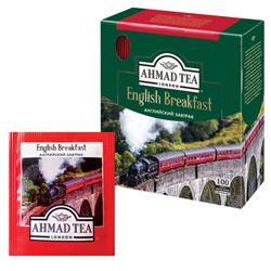 Чай AHMAD "English Breakfast" черный, 100 пакетиков в конвертах по 2 г, 600i-08