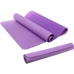 Коврик для йоги 6 мм 183х80 см "Энергия" 2х сторонний TPE, сиреневый/фиолетовый