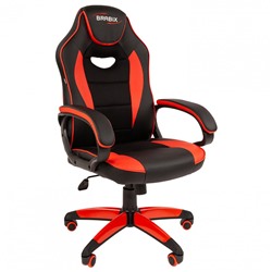 Кресло компьютерное BRABIX Blaze GM-162 TW/экокожа черное/красное 532580 7083508 532580 (1)