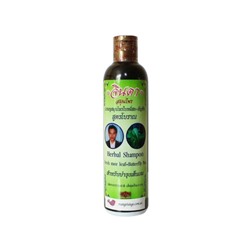 [JINDA HERBAL] Растительный шампунь Jinda Herbal Shampoo Fresh mee leaf + Butterfly Pea, 250 мл