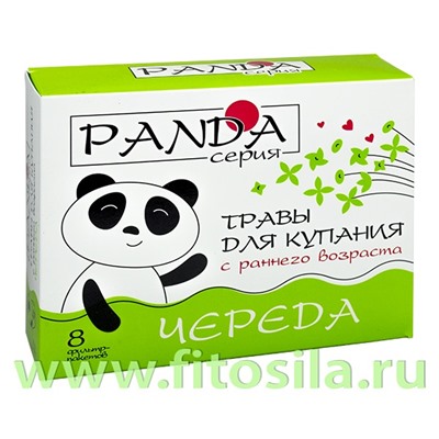 Травы для купания "Панда" Череда, № 8 ф/пак х 5 г, в инд. уп., ТМ "Фарм-продукт"