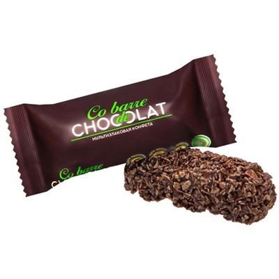 Конфеты мультизлаковые CO BARRE DE CHOKOLAT с темной глазурью, 200 г, пакет, БП-00001134