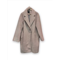 Пальто женское тедди/Альпака/мокко/56 размер