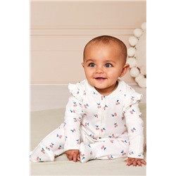 JoJo Maman Bébé Cherry Print Zip Sleepsuit