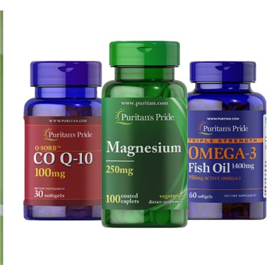 Puritan's Pride Omega 3 + CO Q10 + Набор магния