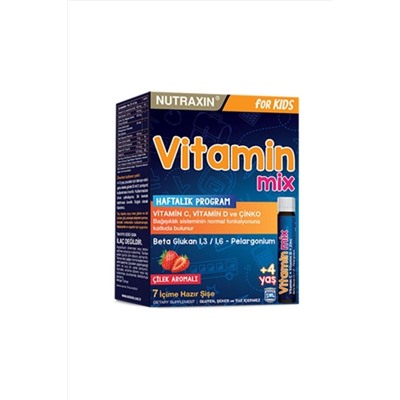 Nutraxin Vitamin Mix Çilek 25 ml 7 Saşe P1824S6851