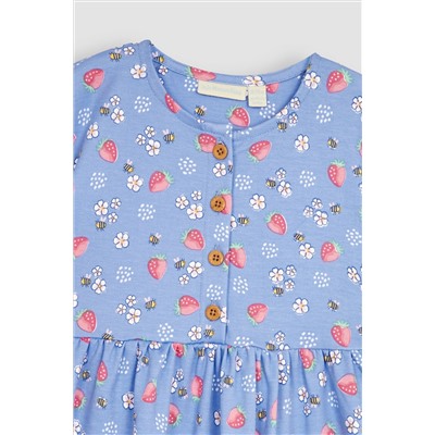 JoJo Maman Bébé Button Front Pet In Pocket Jersey Dress