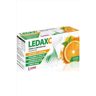 LedaPharma Ledax, содержащий витамин C 1000 мг, D, B3 и цинк 30 Sase ADLDXC01