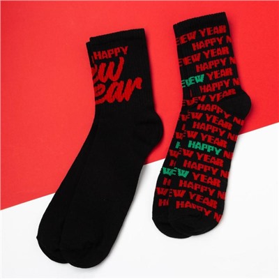 Набор мужских новогодних носков "New Year" р. 41-44 (27-29 см), 2 пары