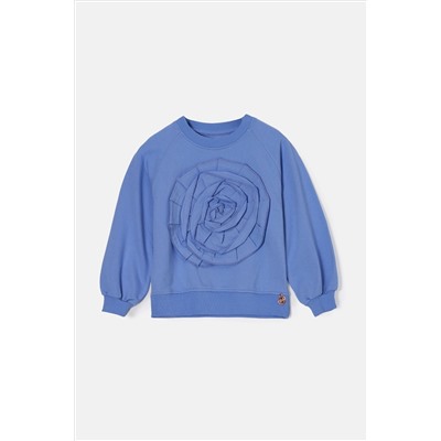 Angel & Rocket Blue Flora Corsage Sweatshirt