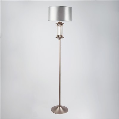 Напольный светильник с тканевым абажуром
                     Eurosvet  01046/1 сатин-никель