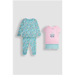 JoJo Maman Bébé 2-Pack Bunny Jersey Pyjamas