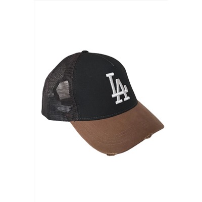 Черная сетчатая шляпа с вышивкой Лос-Анджелеса, модель унисекс, повседневная кепка, бейсболка, бейсболка