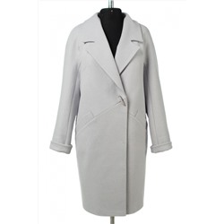 01-10977 Пальто женское демисезонное Микроворса светло-серый