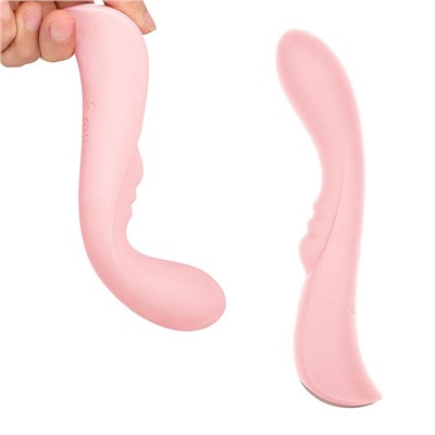 Нежно-розовый вибромассажер 6" Silicone G-Spot Fun - 19,1 см.