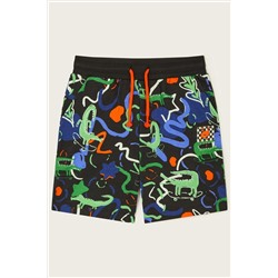 Monsoon Skateboarding Crocodile Black Shorts