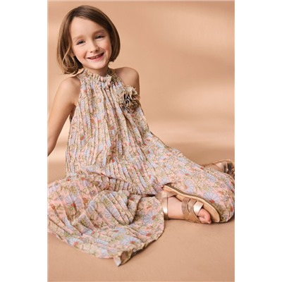 Pink Pleated Jumpsuit (3-16yrs)