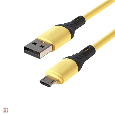 Кабель для зарядки Карнавал Micro USB, 1м, 2.4А, желтый