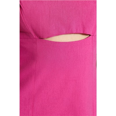 Розовое приталенное мини-платье из тканого материала с окном/вырезами TWOSS23EL01022