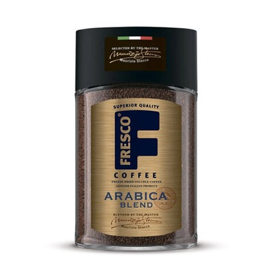 Кофе растворимый FRESCO "Arabica Blend" 100 г, стеклянная банка, сублимированный