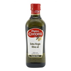 Масло оливковое Pietro Coricelli Extra Virgin (нераф)  0,5л с/б (КРАСНАЯ)  Италия