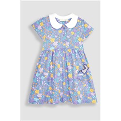 JoJo Maman Bébé Floral Peter Pan Pet In Pocket Jersey Dress