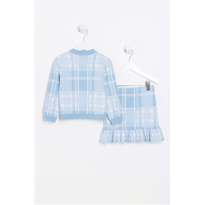 River Island Girls Check Frill Skirt Set