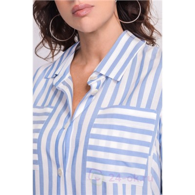 Блузка 3258 - Легкая рубашка из смесового льна 3258