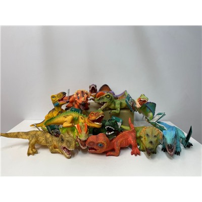 Набор Динозавры Мультяшные 24 шт в упаковке, 12 видов звук, свет