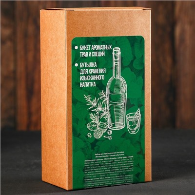 Набор для приготовления настойки «Мятный ликёр»: набор трав и специй 43 г., бутылка 500 мл., инструкция