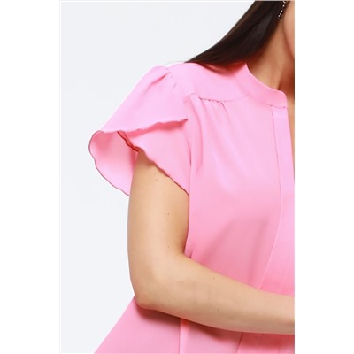 Блузка розовая с рукавами-крылышки Шарлиз, обаяние