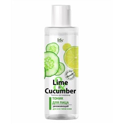 IRIS "Lime&Cucumber" Тоник для лица увлажняющий для всех типов кожи, флакон 200мл