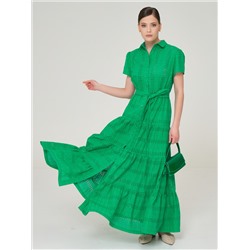 Платье PRIZ 241031-4993 травянистый зелёный
