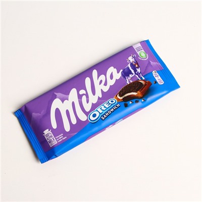 Шоколадная плитка Milka Oreo Sandwich, 92 г