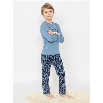 CSKB 50165-42 Пижама для мальчика (футболка, брюки),синий