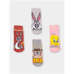 Лицензионные носки для девочек Supermino Looney Tunes, 4 пары, 20498