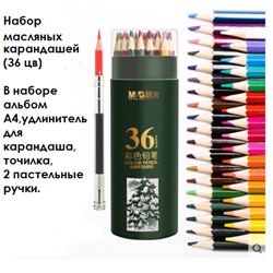 Набор масляных карандашей (36 цв)+альбом+аксессуары арт.19-3