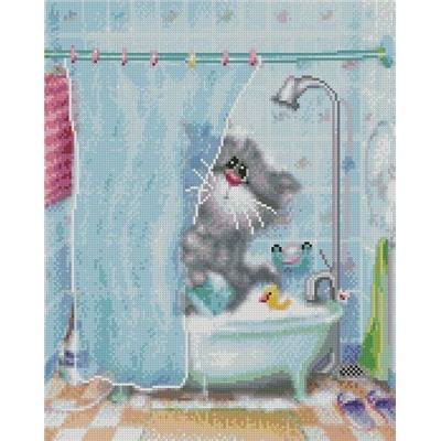 Котик в ванной (худ. Долотов А.)