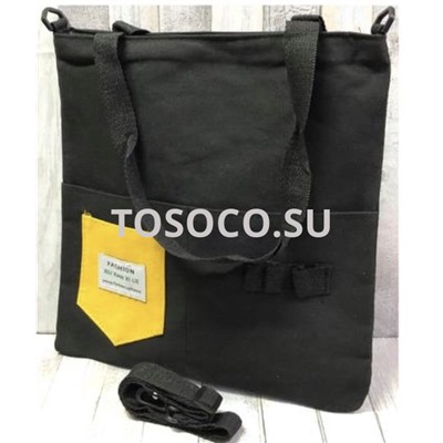 190-2 black сумка-шопер текстиль (упаковка 10ш)