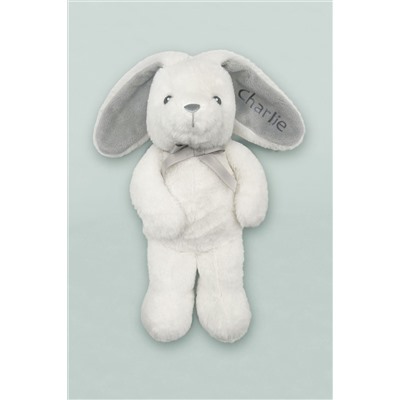 Babyblooms Grey Personalised Bunny With Snuggle Wrap Gift