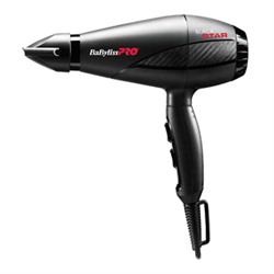 Фен BaByliss Pro Black Star 2000Вт, 2 насадки