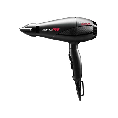 Фен BaByliss Pro Black Star 2000Вт, 2 насадки